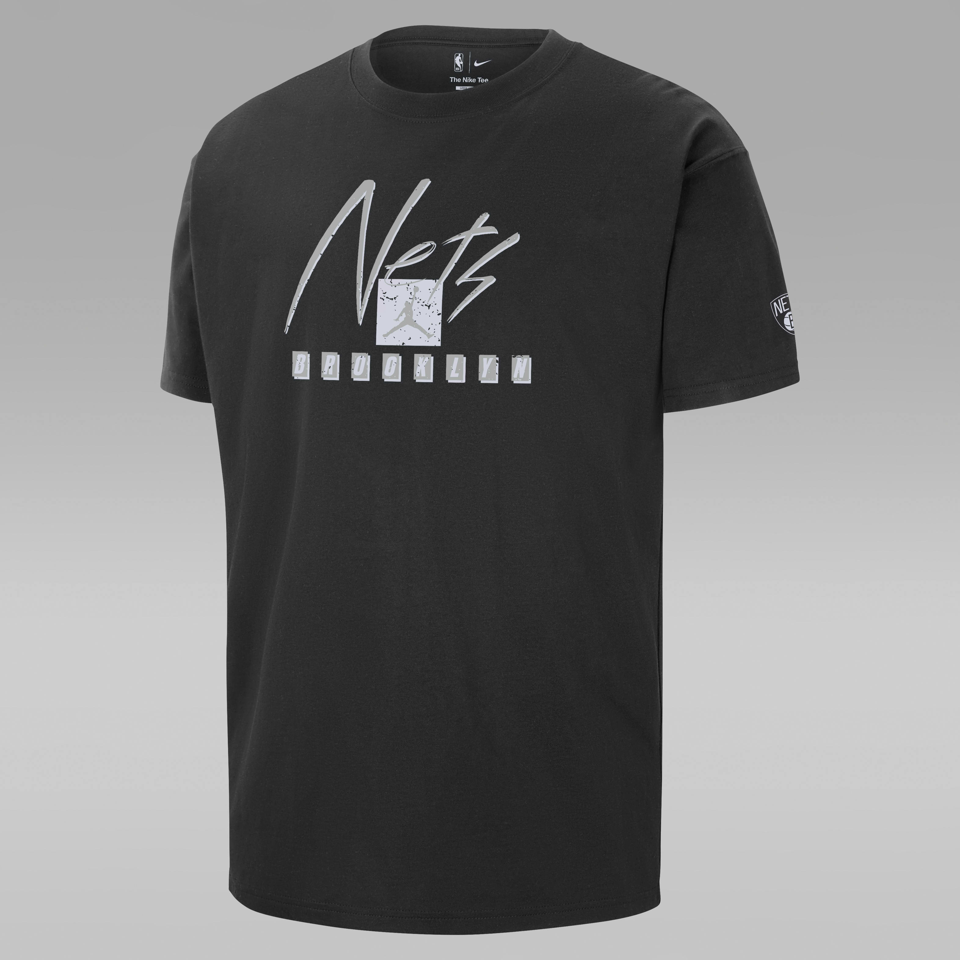 Nike Brooklyn Nets Courtside Statement Edition Men s Jordan NBA Max90 T Shirt King s Cross